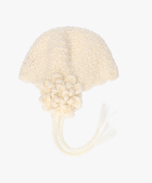 kaorinomori（カオリノモリ）の「kaorinomori リタニット / カオリノモリ（ニットキャップ/ビーニー・レディース・ブラック/ホワイト・FREE）」の9枚目の写真