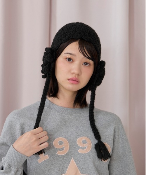 【即購入OK】かきぶちももの × kaorinomori アールニット ニット帽 かきぶちももの meets kaorinomori コラボレーションアイテムを