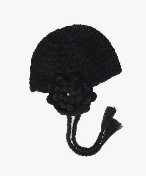 kaorinomori（カオリノモリ）の「kaorinomori リタニット / カオリノモリ（ニットキャップ/ビーニー・レディース・ブラック/ホワイト・FREE）」の15枚目の写真