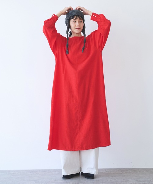 yuni 単色花刺繍　ノースリーブシャツワンピース　透け感　シースルー　花柄 yuni（ユニ ）の「○単色花刺繍 ノースリーブシャツワンピース