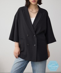 AZUL by moussy（アズールバイマウジー）の「C/T冷感 半袖ルーズシャツジャケット（テーラードジャケット）」