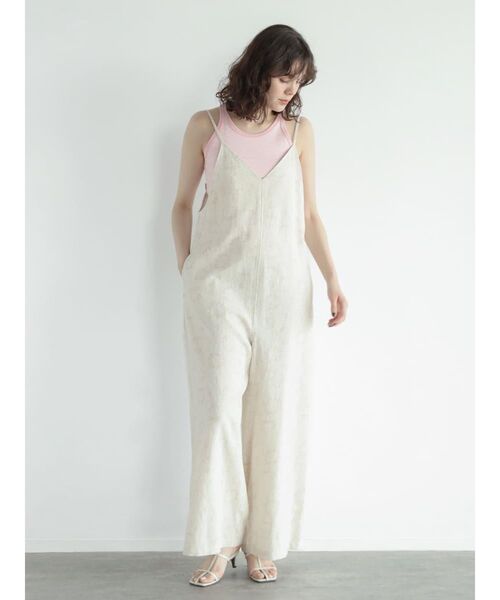 FIKA.(フィーカ)の「Flower cami overalls(サロペット/オーバーオール・レディース・ベージュ系/ブラウン・MEDIUM)」の7枚目の写真
