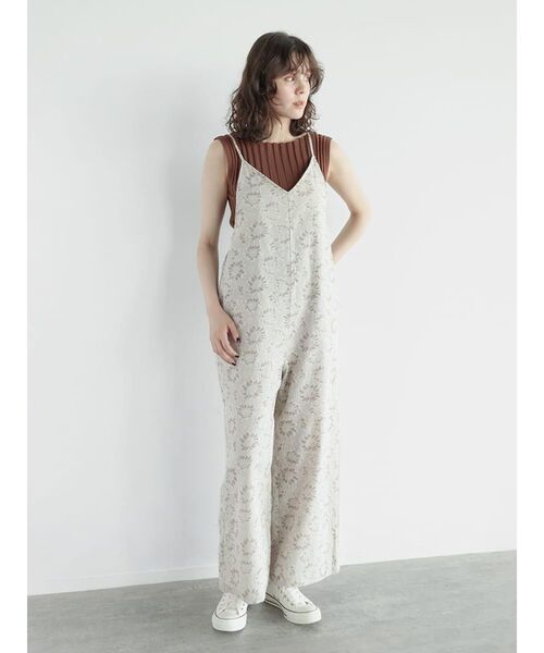 FIKA.(フィーカ)の「Flower cami overalls(サロペット/オーバーオール・レディース・ベージュ系/ブラウン・MEDIUM)」の11枚目の写真