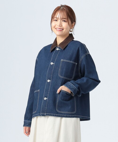 セール】【WEB限定】襟 コーデュロイ カバーオール ジャケット