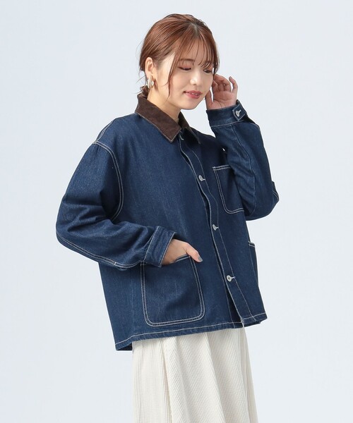 セール】【WEB限定】襟 コーデュロイ カバーオール ジャケット