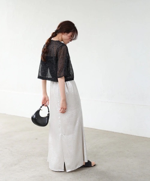 Bab(バブ)の「フロントホック刺繍ブラウスジャケット(シャツ/ブラウス・レディース・ブラック/アイボリー・MEDIUM)」の10枚目の写真