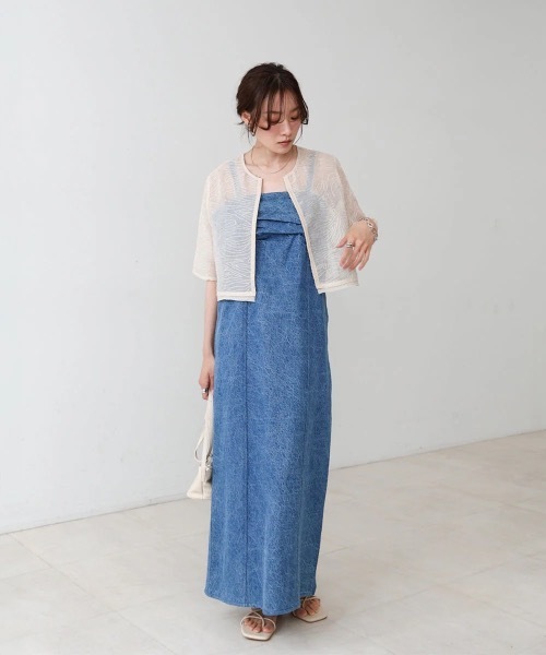 Bab(バブ)の「フロントホック刺繍ブラウスジャケット(シャツ/ブラウス・レディース・ブラック/アイボリー・MEDIUM)」の4枚目の写真