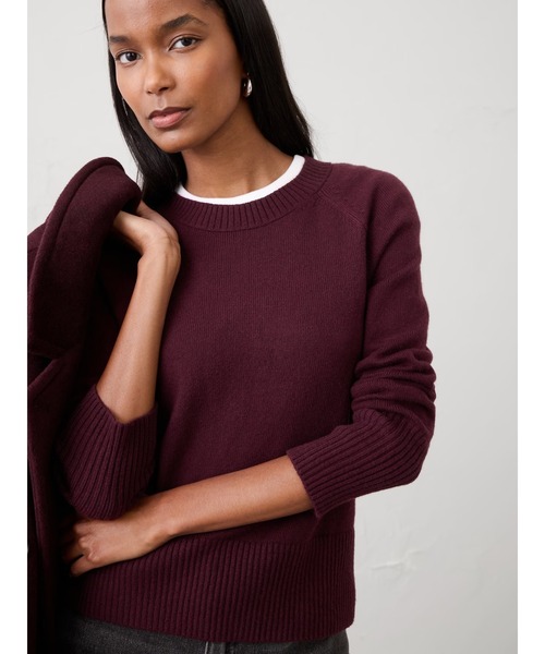 【匿名配送】ware ウールジャージークルーネックLS ニット セーター セール】BANANA REPUBLIC FACTORY STORE パーフェクトリーソフト