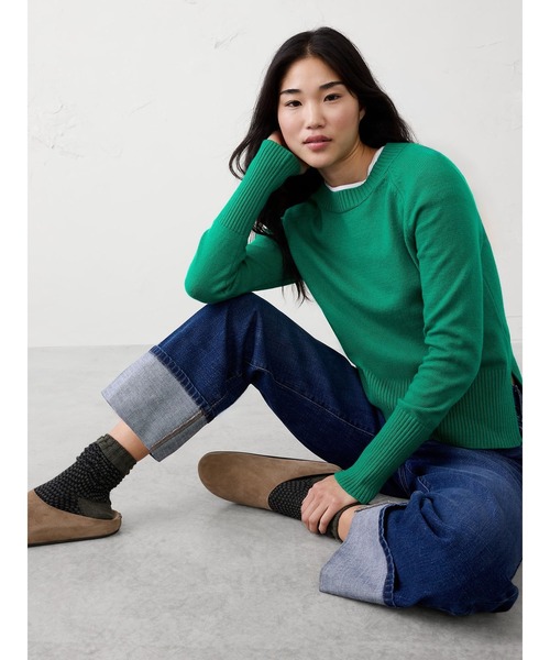 BANANA REPUBLIC FACTORY STORE(バナナリパブリック ファクトリーストア)の「BANANA REPUBLIC FACTORY STORE パーフェクトリーソフト クルーネックセーター(ニット/セーター・レディース・レッド系その他/ブラック/チャコールグレー/レッド系その他2/ホワイト/キャメル/ブルー/エメラルド・M/XS/L/S)」の10枚目の写真