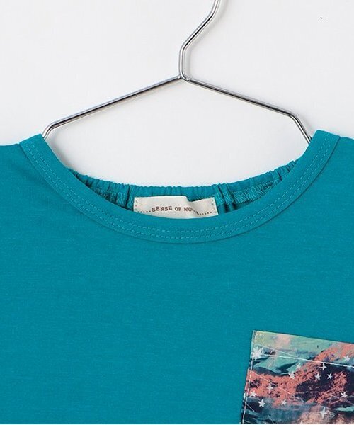 sense of wonder（センスオブワンダー）の「オーロラスカイTシャツ【日本製】（Tシャツ/カットソー・キッズ・オートミール/ピンク/ブルーグリーン・120cm/110cm/130cm/90cm/80ｃｍ/100cm）」の5枚目の写真