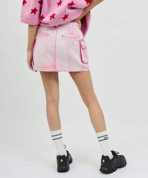 atmos pink(アトモスピンク)の「atmos pink Cargo Mini Skirt / アトモス ピンク カーゴ ミニ スカート(スカート・レディース・ブラック/カーキ/ピンク・M/S)」の7枚目の写真