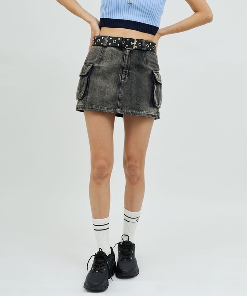 atmos pink(アトモスピンク)の「atmos pink Cargo Mini Skirt / アトモス ピンク カーゴ ミニ スカート(スカート・レディース・ブラック/カーキ/ピンク・M/S)」の12枚目の写真