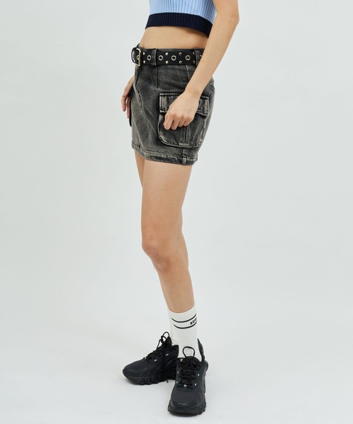 atmos pink(アトモスピンク)の「atmos pink Cargo Mini Skirt / アトモス ピンク カーゴ ミニ スカート(スカート・レディース・ブラック/カーキ/ピンク・M/S)」の13枚目の写真