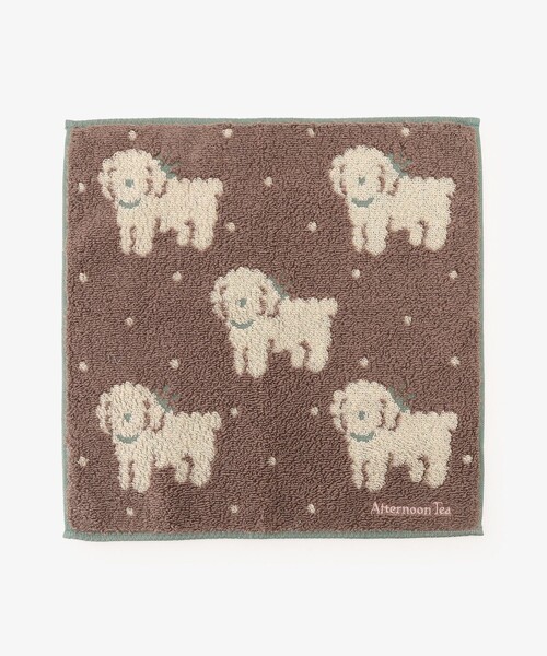Afternoon Tea（アフタヌーンティー）の「トイプードルミニタオル（ハンカチ/ハンドタオル・レディース・ブラウン・ONE SIZE）」の2枚目の写真