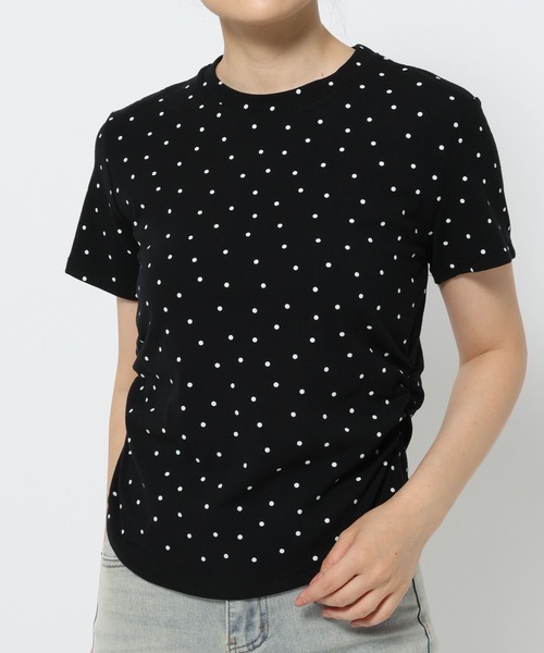 FOREVER 21(フォーエバー トゥエンティーワン)の「【2025SS】ドットシャーリングT(Tシャツ/カットソー・レディース・ブラック/オフホワイト・FREE)」の2枚目の写真