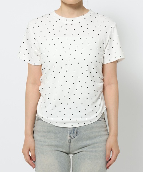 FOREVER 21(フォーエバー トゥエンティーワン)の「【2025SS】ドットシャーリングT(Tシャツ/カットソー・レディース・ブラック/オフホワイト・FREE)」の6枚目の写真