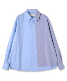CULLNI 青 長袖シャツ ドローストリング付き CULLNI｜クルニのシャツ/ブラウス（ブルー・ネイビー/青色系