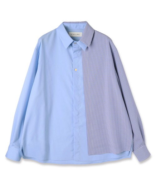 Gingham Check Asymmetrical Layered Shirt（シャツ/ブラウス