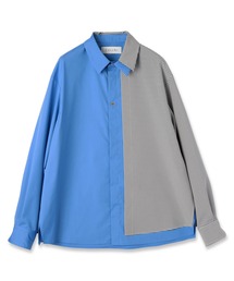 CULLNI 青 長袖シャツ ドローストリング付き AZUL BY MOUSSY | ドローストリングデザイントップス (Tシャツ