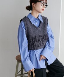 ベスト（グレー/灰色系・フリンジ）ファッション通販 - ZOZOTOWN