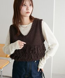 ベスト（ブラウン/茶色系・フリンジ）ファッション通販 - ZOZOTOWN