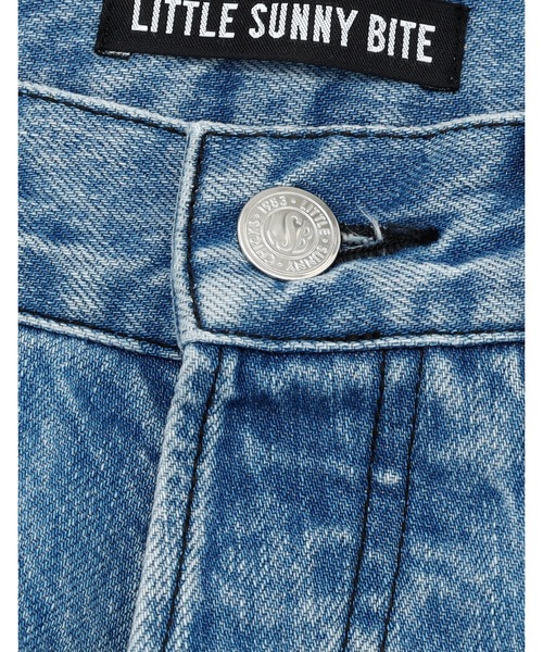 Little sunny bite(リトルサニーバイト)の「denim ribbon pants(デニムパンツ・レディース・インディゴブルー/ブルー・MEDIUM/SMALL)」の5枚目の写真