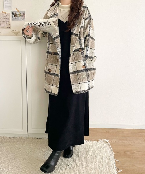 セール】【mily bilet】冬のコーデを引き立てる。起毛ブークレー