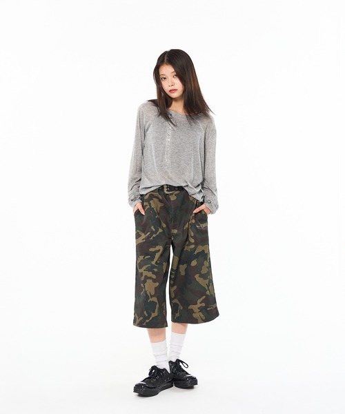 WISH FOR EVER(ウィッシュフォーエバー)の「SHEER HENRY NECK LONG SLEEVE PULLOVER / シアーヘンリーネックロングスリーブプルオーバー(Tシャツ/カットソー・メンズ・ブラック/グレー/ホワイト/ボルドー・SMALL/MEDIUM/LARGE)」の6枚目の写真