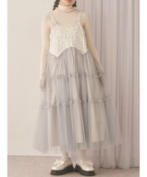 merry jenny | petit flowerチュールキャミワンピース(ワンピース)