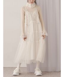 merry jenny | petit flowerチュールキャミワンピース(ワンピース)