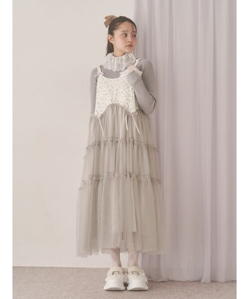 merry jenny petit flowerチュールキャミワンピース petit flowerチュールキャミワンピース(ワンピース)|merry