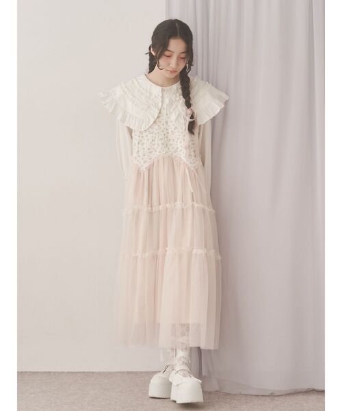 merry jenny(メリージェニー)の「petit flowerチュールキャミワンピース(ワンピース・レディース・ピンク/ブルー/アイボリー・FREE)」の20枚目の写真
