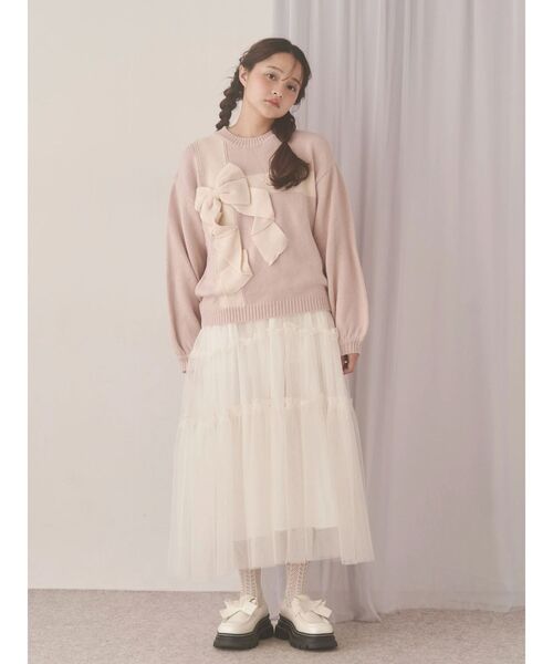 petit flowerチュールキャミワンピース（ワンピース）｜merry jenny