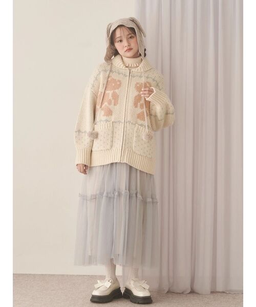 petit flowerチュールキャミワンピース（ワンピース）｜merry jenny