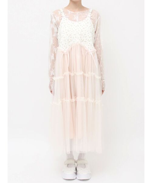 petit flowerチュールキャミワンピース（ワンピース）｜merry jenny