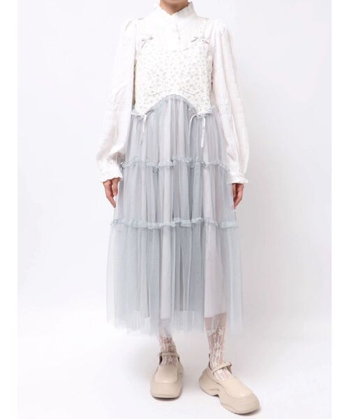 merry jenny(メリージェニー)の「petit flowerチュールキャミワンピース(ワンピース・レディース・ピンク/ブルー/アイボリー・FREE)」の22枚目の写真