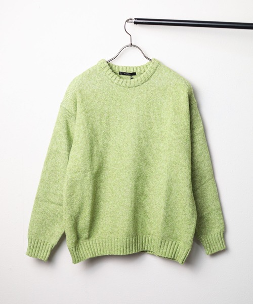 NO WAY（ノーウェイ）の「/Bling leads/クルーネックカラーニット（ニット/セーター・メンズ・ブルー/ブラック/グリーン/レッド/チャコール/ホワイト・LARGE/X-LARGE/MEDIUM）」の4枚目の写真