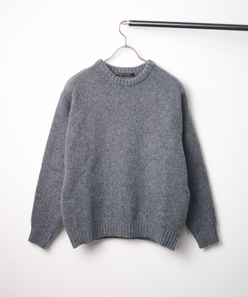 NO WAY（ノーウェイ）の「/Bling leads/クルーネックカラーニット（ニット/セーター・メンズ・ブルー/ブラック/グリーン/レッド/チャコール/ホワイト・LARGE/X-LARGE/MEDIUM）」の3枚目の写真