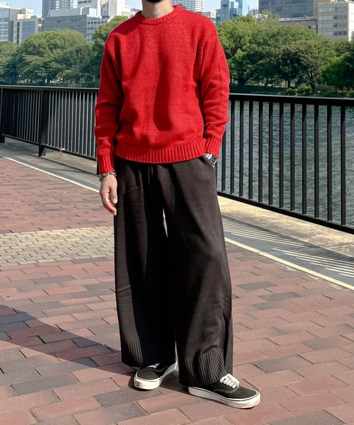 NO WAY（ノーウェイ）の「/Bling leads/クルーネックカラーニット（ニット/セーター・メンズ・ブルー/ブラック/グリーン/レッド/チャコール/ホワイト・LARGE/X-LARGE/MEDIUM）」の8枚目の写真