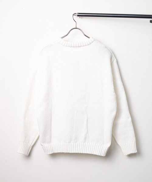 NO WAY（ノーウェイ）の「/Bling leads/クルーネックカラーニット（ニット/セーター・メンズ・ブルー/ブラック/グリーン/レッド/チャコール/ホワイト・LARGE/X-LARGE/MEDIUM）」の17枚目の写真