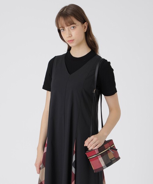 BLUE LABEL CRESTBRIDGE(ブルーレーベルクレストブリッジ)の「クレストブリッジチェックPVCバニティショルダー(ショルダーバッグ・レディース・ベージュ系その他/レッド・FREE)」の3枚目の写真