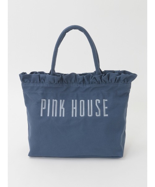 PINK HOUSE（ピンクハウス）の「ロゴ刺繍フリルバッグ（トートバッグ