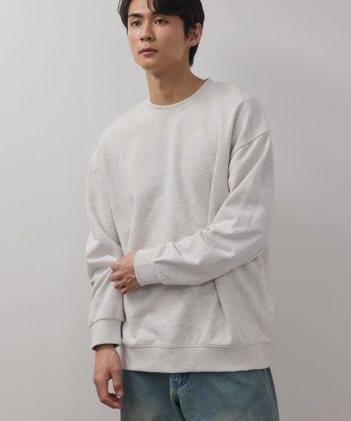 NAVY(ネイビー)の「【NAVY / ネイビー】【ユニセックス】オーバーサイズクルーネックスウェット(Tシャツ/カットソー・メンズ・テラコッタ/スミクロ/ネイビー/杢グレー/ホワイト系・M/S/XL/L)」の2枚目の写真