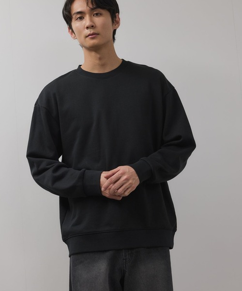 NAVY(ネイビー)の「【NAVY / ネイビー】【ユニセックス】オーバーサイズクルーネックスウェット(Tシャツ/カットソー・メンズ・テラコッタ/スミクロ/ネイビー/杢グレー/ホワイト系・M/S/XL/L)」の3枚目の写真