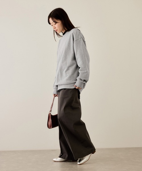 NAVY(ネイビー)の「【NAVY / ネイビー】【ユニセックス】オーバーサイズクルーネックスウェット(Tシャツ/カットソー・メンズ・テラコッタ/スミクロ/ネイビー/杢グレー/ホワイト系・M/S/XL/L)」の14枚目の写真