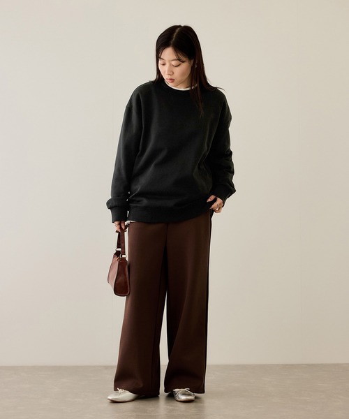 NAVY(ネイビー)の「【NAVY / ネイビー】【ユニセックス】オーバーサイズクルーネックスウェット(Tシャツ/カットソー・メンズ・テラコッタ/スミクロ/ネイビー/杢グレー/ホワイト系・M/S/XL/L)」の18枚目の写真