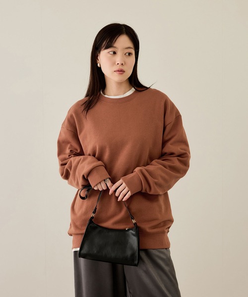NAVY(ネイビー)の「【NAVY / ネイビー】【ユニセックス】オーバーサイズクルーネックスウェット(Tシャツ/カットソー・メンズ・テラコッタ/スミクロ/ネイビー/杢グレー/ホワイト系・M/S/XL/L)」の20枚目の写真