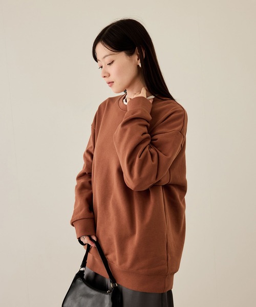 NAVY(ネイビー)の「【NAVY / ネイビー】【ユニセックス】オーバーサイズクルーネックスウェット(Tシャツ/カットソー・メンズ・テラコッタ/スミクロ/ネイビー/杢グレー/ホワイト系・M/S/XL/L)」の21枚目の写真