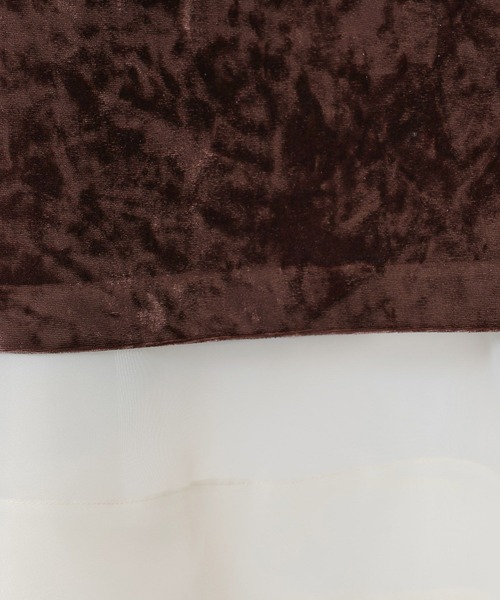 BABYLONE（バビロン）の「ベロアレイヤードスカート（スカート・レディース・グレー/ブラウン・38inch/36inch）」の16枚目の写真