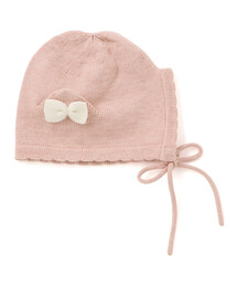 SLAP SLIP BABY | リボン付きぴょっこりネコ耳ニット帽ベビー(44~48cm)(その他ベビー用品)